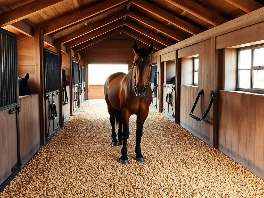 Pellets para cama de caballos